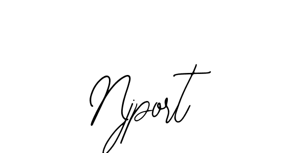 How to make Njport name signature. Use Bearetta-2O07w style for creating short signs online. This is the latest handwritten sign. Njport signature style 12 images and pictures png