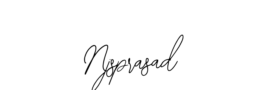 How to make Njsprasad name signature. Use Bearetta-2O07w style for creating short signs online. This is the latest handwritten sign. Njsprasad signature style 12 images and pictures png