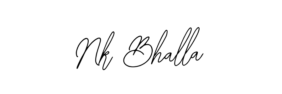 Also You can easily find your signature by using the search form. We will create Nk Bhalla name handwritten signature images for you free of cost using Bearetta-2O07w sign style. Nk Bhalla signature style 12 images and pictures png