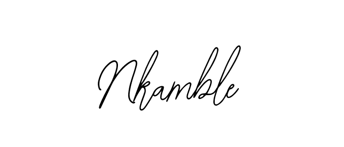 Design your own signature with our free online signature maker. With this signature software, you can create a handwritten (Bearetta-2O07w) signature for name Nkamble. Nkamble signature style 12 images and pictures png