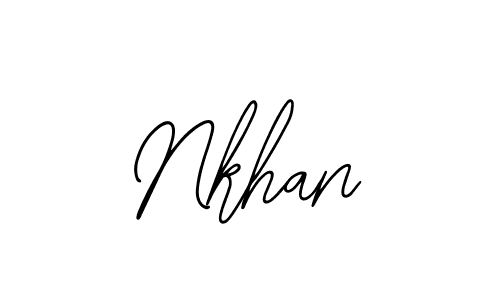 Also we have Nkhan name is the best signature style. Create professional handwritten signature collection using Bearetta-2O07w autograph style. Nkhan signature style 12 images and pictures png
