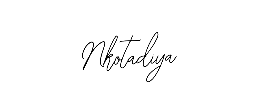 Design your own signature with our free online signature maker. With this signature software, you can create a handwritten (Bearetta-2O07w) signature for name Nkotadiya. Nkotadiya signature style 12 images and pictures png
