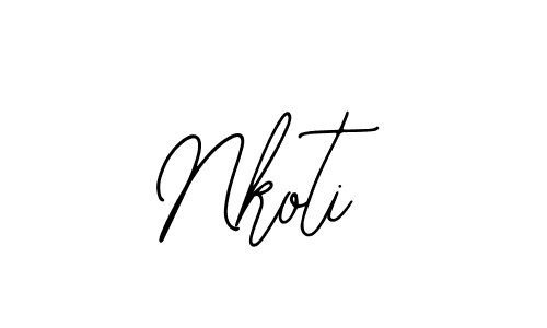How to make Nkoti signature? Bearetta-2O07w is a professional autograph style. Create handwritten signature for Nkoti name. Nkoti signature style 12 images and pictures png