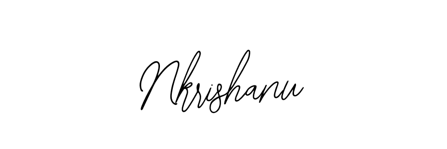 How to make Nkrishanu name signature. Use Bearetta-2O07w style for creating short signs online. This is the latest handwritten sign. Nkrishanu signature style 12 images and pictures png
