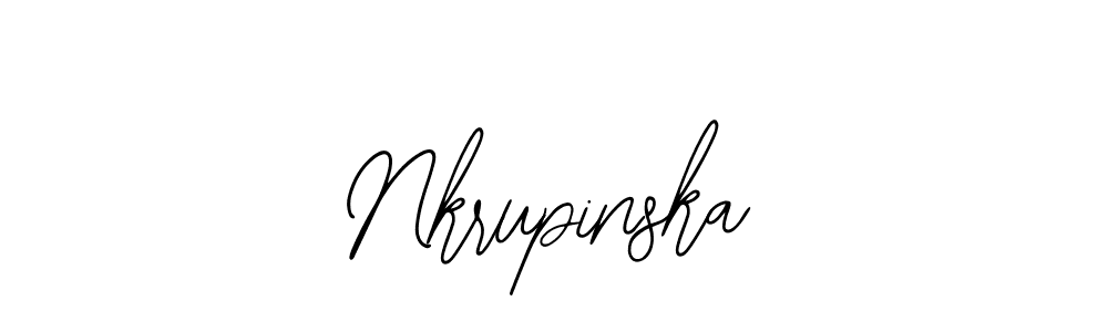 It looks lik you need a new signature style for name Nkrupinska. Design unique handwritten (Bearetta-2O07w) signature with our free signature maker in just a few clicks. Nkrupinska signature style 12 images and pictures png