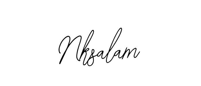 if you are searching for the best signature style for your name Nksalam. so please give up your signature search. here we have designed multiple signature styles  using Bearetta-2O07w. Nksalam signature style 12 images and pictures png