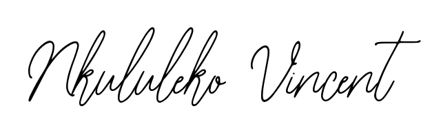 Designed for modern professionals: Nkululeko Vincent name signature crafted with Bearetta-2O07w script. Ready for digital PDF workflows. Nkululeko Vincent signature style 12 images and pictures png