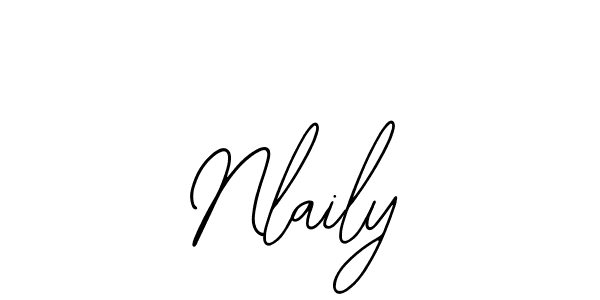 How to make Nlaily name signature. Use Bearetta-2O07w style for creating short signs online. This is the latest handwritten sign. Nlaily signature style 12 images and pictures png