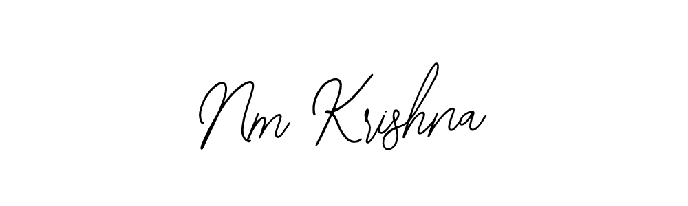 Create a beautiful signature design for name Nm Krishna. With this signature (Bearetta-2O07w) fonts, you can make a handwritten signature for free. Nm Krishna signature style 12 images and pictures png