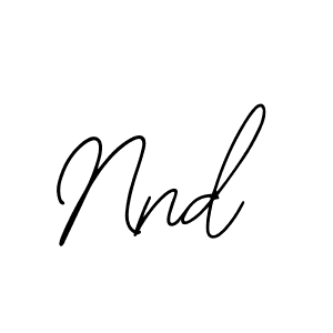 How to make Nnd name signature. Use Bearetta-2O07w style for creating short signs online. This is the latest handwritten sign. Nnd signature style 12 images and pictures png