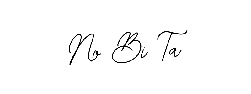 How to make No Bi Ta name signature. Use Bearetta-2O07w style for creating short signs online. This is the latest handwritten sign. No Bi Ta signature style 12 images and pictures png