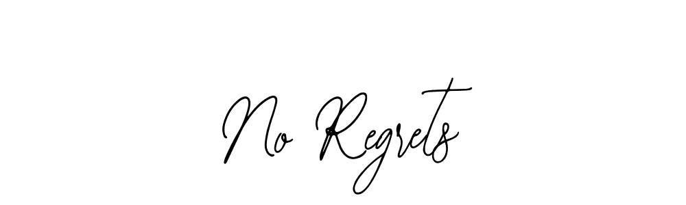 How to make No Regrets name signature. Use Bearetta-2O07w style for creating short signs online. This is the latest handwritten sign. No Regrets signature style 12 images and pictures png