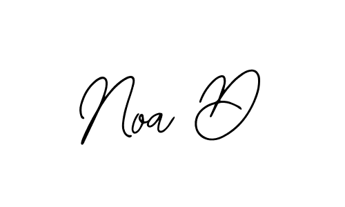 How to make Noa D name signature. Use Bearetta-2O07w style for creating short signs online. This is the latest handwritten sign. Noa D signature style 12 images and pictures png