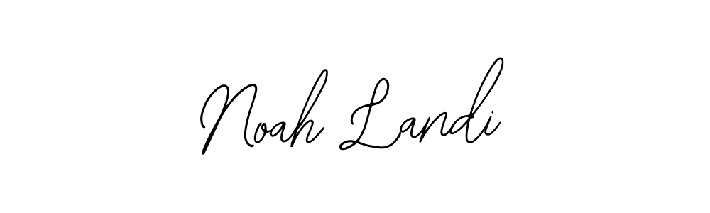 Use a signature maker to create a handwritten signature online. With this signature software, you can design (Bearetta-2O07w) your own signature for name Noah Landi. Noah Landi signature style 12 images and pictures png