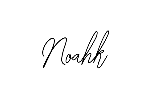 How to make Noahk name signature. Use Bearetta-2O07w style for creating short signs online. This is the latest handwritten sign. Noahk signature style 12 images and pictures png