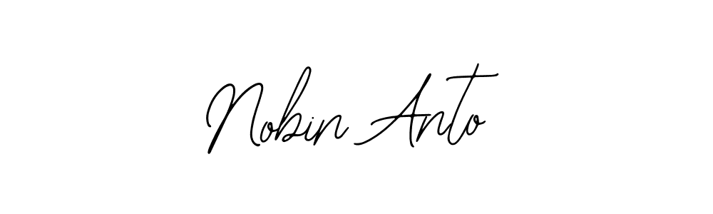Design your own signature with our free online signature maker. With this signature software, you can create a handwritten (Bearetta-2O07w) signature for name Nobin Anto. Nobin Anto signature style 12 images and pictures png