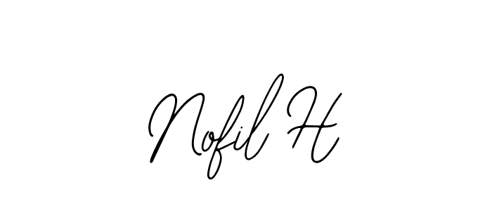 if you are searching for the best signature style for your name Nofil H. so please give up your signature search. here we have designed multiple signature styles  using Bearetta-2O07w. Nofil H signature style 12 images and pictures png