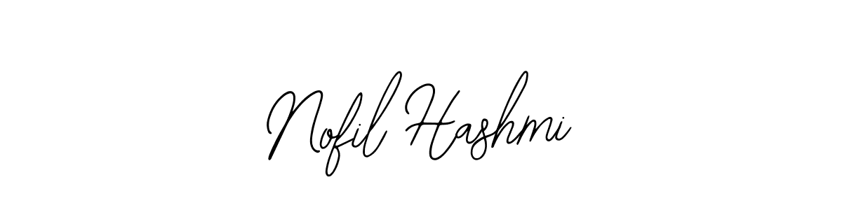 How to make Nofil Hashmi name signature. Use Bearetta-2O07w style for creating short signs online. This is the latest handwritten sign. Nofil Hashmi signature style 12 images and pictures png