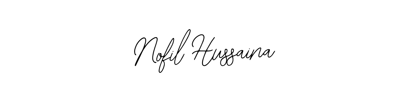 Use a signature maker to create a handwritten signature online. With this signature software, you can design (Bearetta-2O07w) your own signature for name Nofil Hussaina. Nofil Hussaina signature style 12 images and pictures png