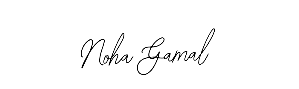 if you are searching for the best signature style for your name Noha Gamal. so please give up your signature search. here we have designed multiple signature styles  using Bearetta-2O07w. Noha Gamal signature style 12 images and pictures png