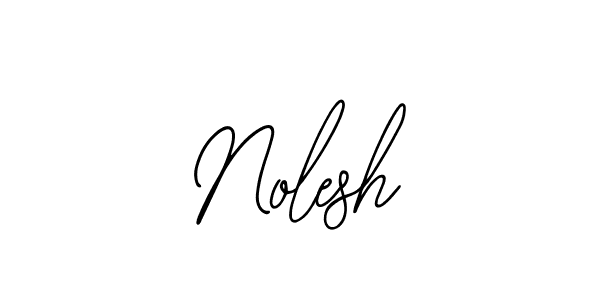 Design your own signature with our free online signature maker. With this signature software, you can create a handwritten (Bearetta-2O07w) signature for name Nolesh. Nolesh signature style 12 images and pictures png