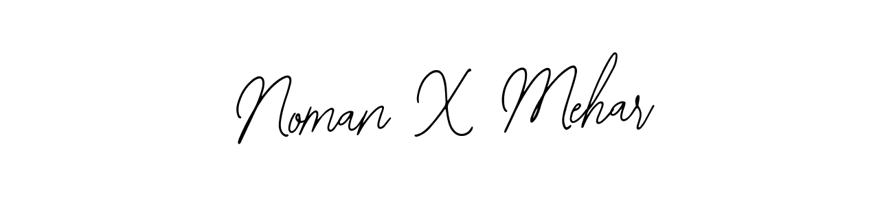 How to make Noman X Mehar name signature. Use Bearetta-2O07w style for creating short signs online. This is the latest handwritten sign. Noman X Mehar signature style 12 images and pictures png