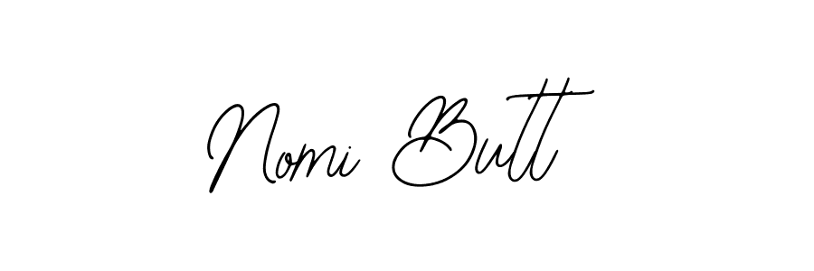 Use a signature maker to create a handwritten signature online. With this signature software, you can design (Bearetta-2O07w) your own signature for name Nomi Butt. Nomi Butt signature style 12 images and pictures png