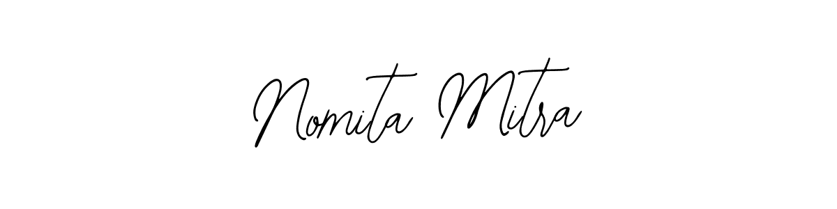 Bearetta-2O07w is a professional signature style that is perfect for those who want to add a touch of class to their signature. It is also a great choice for those who want to make their signature more unique. Get Nomita Mitra name to fancy signature for free. Nomita Mitra signature style 12 images and pictures png