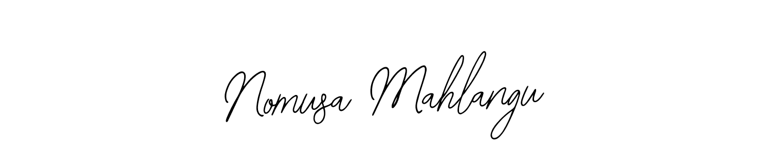 Use a signature maker to create a handwritten signature online. With this signature software, you can design (Bearetta-2O07w) your own signature for name Nomusa Mahlangu. Nomusa Mahlangu signature style 12 images and pictures png