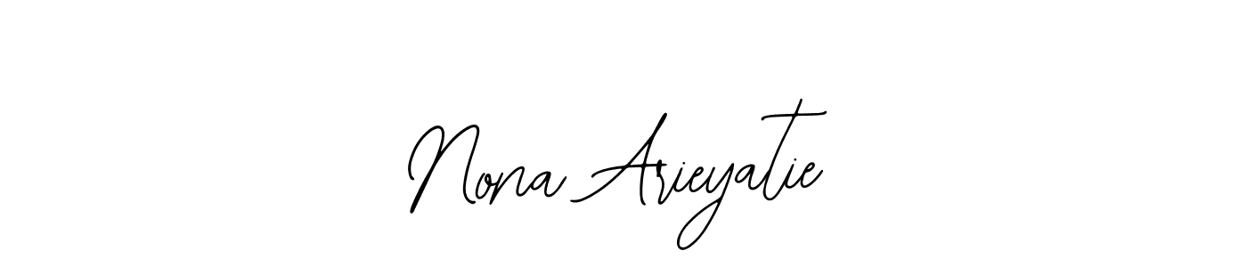 This is the best signature style for the Nona Arieyatie name. Also you like these signature font (Bearetta-2O07w). Mix name signature. Nona Arieyatie signature style 12 images and pictures png