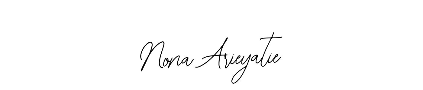 Also You can easily find your signature by using the search form. We will create Nona Arieyatie name handwritten signature images for you free of cost using Bearetta-2O07w sign style. Nona Arieyatie signature style 12 images and pictures png
