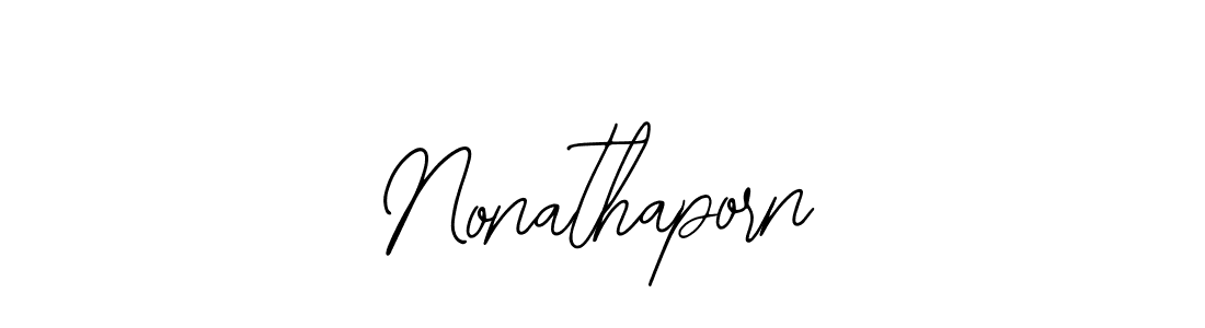 if you are searching for the best signature style for your name Nonathaporn. so please give up your signature search. here we have designed multiple signature styles  using Bearetta-2O07w. Nonathaporn signature style 12 images and pictures png