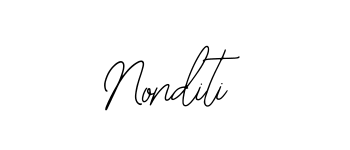 How to make Nonditi signature? Bearetta-2O07w is a professional autograph style. Create handwritten signature for Nonditi name. Nonditi signature style 12 images and pictures png