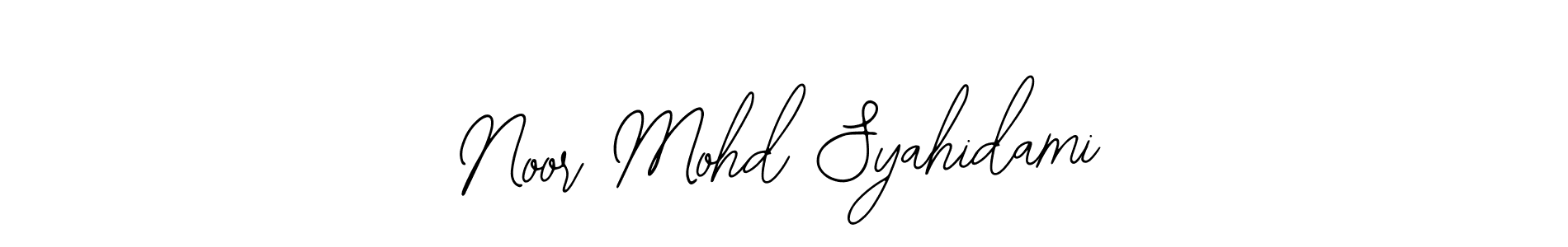 You should practise on your own different ways (Bearetta-2O07w) to write your name (Noor Mohd Syahidami) in signature. don't let someone else do it for you. Noor Mohd Syahidami signature style 12 images and pictures png