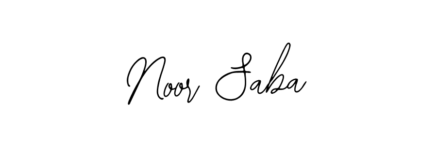 You should practise on your own different ways (Bearetta-2O07w) to write your name (Noor Saba) in signature. don't let someone else do it for you. Noor Saba signature style 12 images and pictures png