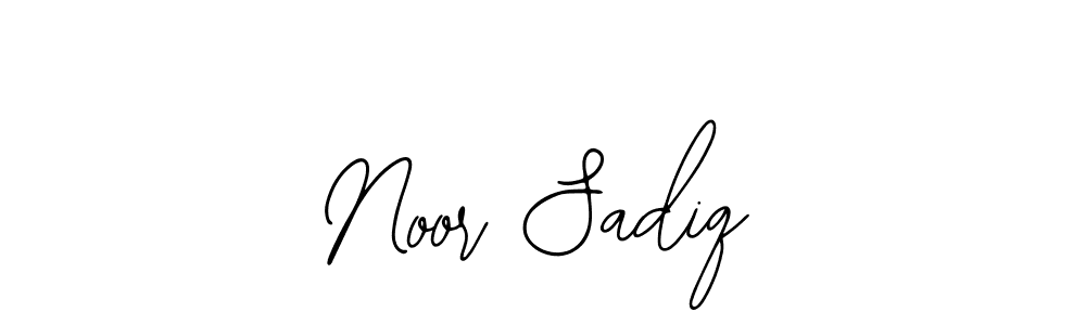The best way (Bearetta-2O07w) to make a short signature is to pick only two or three words in your name. The name Noor Sadiq include a total of six letters. For converting this name. Noor Sadiq signature style 12 images and pictures png