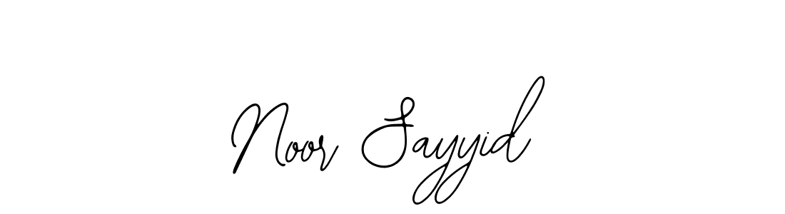 Bearetta-2O07w is a professional signature style that is perfect for those who want to add a touch of class to their signature. It is also a great choice for those who want to make their signature more unique. Get Noor Sayyid name to fancy signature for free. Noor Sayyid signature style 12 images and pictures png