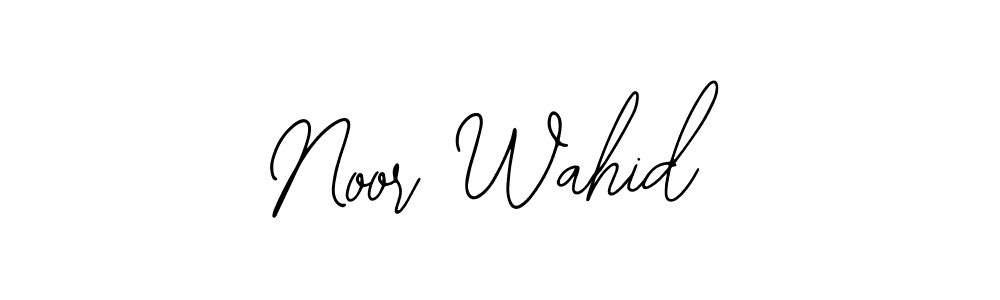 How to make Noor Wahid name signature. Use Bearetta-2O07w style for creating short signs online. This is the latest handwritten sign. Noor Wahid signature style 12 images and pictures png