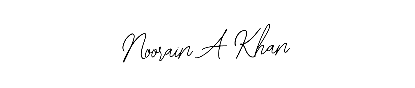 Make a beautiful signature design for name Noorain A Khan. With this signature (Bearetta-2O07w) style, you can create a handwritten signature for free. Noorain A Khan signature style 12 images and pictures png