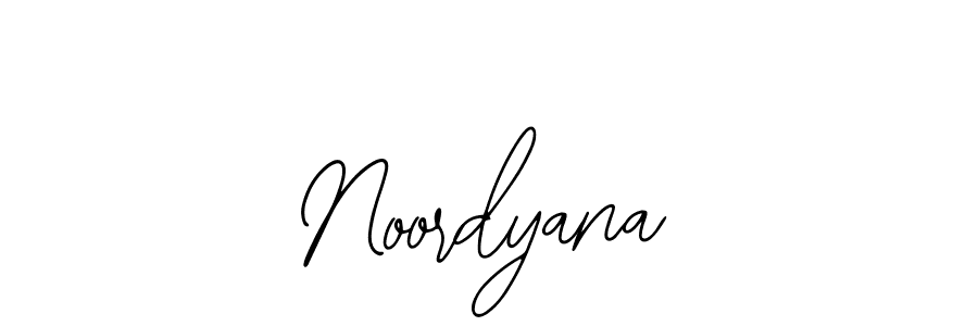 How to make Noordyana name signature. Use Bearetta-2O07w style for creating short signs online. This is the latest handwritten sign. Noordyana signature style 12 images and pictures png