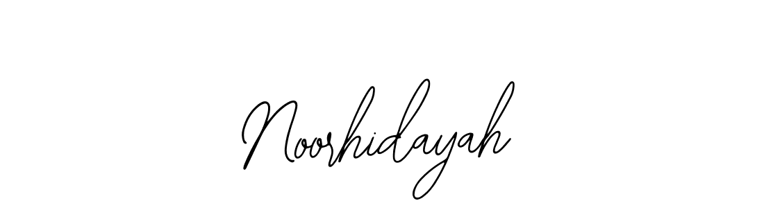 You should practise on your own different ways (Bearetta-2O07w) to write your name (Noorhidayah) in signature. don't let someone else do it for you. Noorhidayah signature style 12 images and pictures png