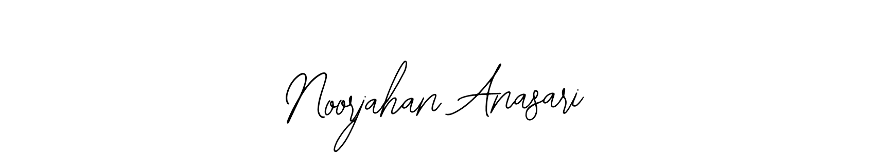 The best way (Bearetta-2O07w) to make a short signature is to pick only two or three words in your name. The name Noorjahan Anasari include a total of six letters. For converting this name. Noorjahan Anasari signature style 12 images and pictures png