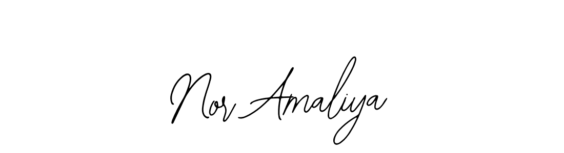 You should practise on your own different ways (Bearetta-2O07w) to write your name (Nor Amaliya) in signature. don't let someone else do it for you. Nor Amaliya signature style 12 images and pictures png