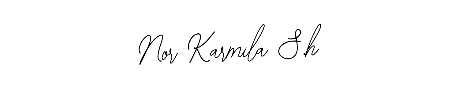 This is the best signature style for the Nor Karmila S.h name. Also you like these signature font (Bearetta-2O07w). Mix name signature. Nor Karmila S.h signature style 12 images and pictures png