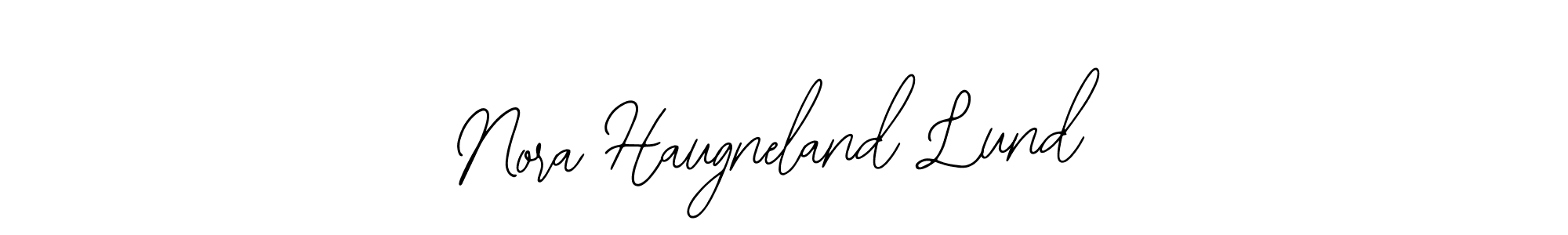 Make a short Nora Haugneland Lund signature style. Manage your documents anywhere anytime using Bearetta-2O07w. Create and add eSignatures, submit forms, share and send files easily. Nora Haugneland Lund signature style 12 images and pictures png