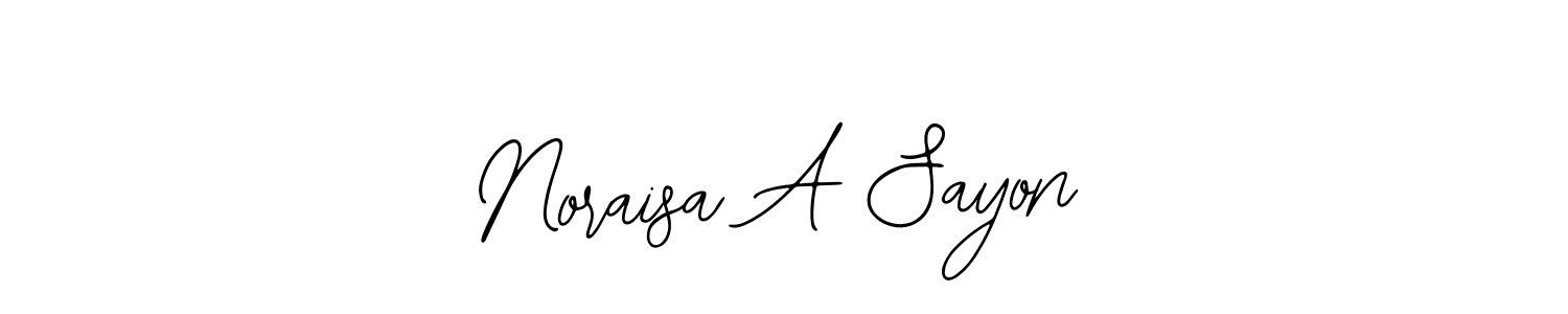 The best way (Bearetta-2O07w) to make a short signature is to pick only two or three words in your name. The name Noraisa A Sayon include a total of six letters. For converting this name. Noraisa A Sayon signature style 12 images and pictures png