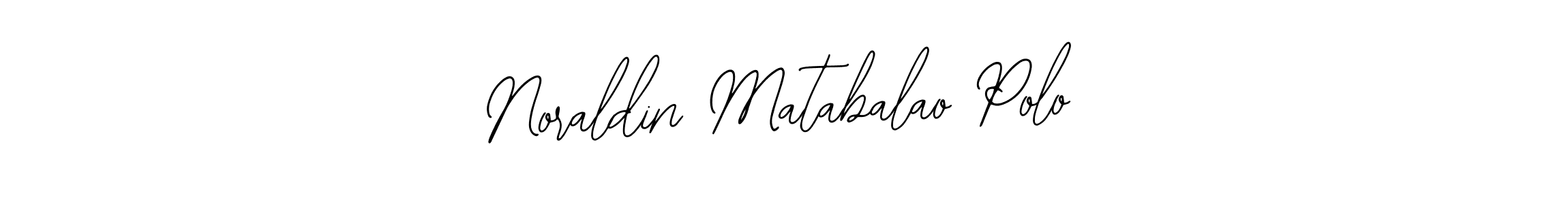 It looks lik you need a new signature style for name Noraldin Matabalao Polo. Design unique handwritten (Bearetta-2O07w) signature with our free signature maker in just a few clicks. Noraldin Matabalao Polo signature style 12 images and pictures png