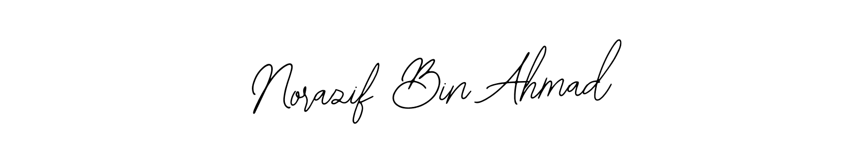 Use a signature maker to create a handwritten signature online. With this signature software, you can design (Bearetta-2O07w) your own signature for name Norazif Bin Ahmad. Norazif Bin Ahmad signature style 12 images and pictures png