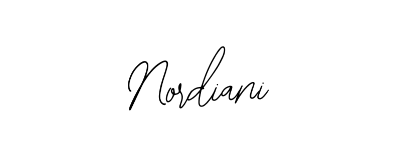 Use a signature maker to create a handwritten signature online. With this signature software, you can design (Bearetta-2O07w) your own signature for name Nordiani. Nordiani signature style 12 images and pictures png