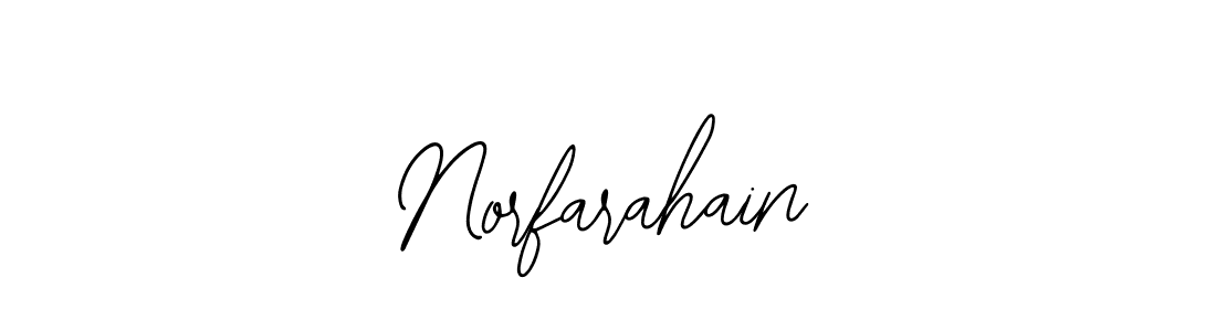 Design your own signature with our free online signature maker. With this signature software, you can create a handwritten (Bearetta-2O07w) signature for name Norfarahain. Norfarahain signature style 12 images and pictures png